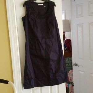 Liz Claiborne 14W navy cotton dress